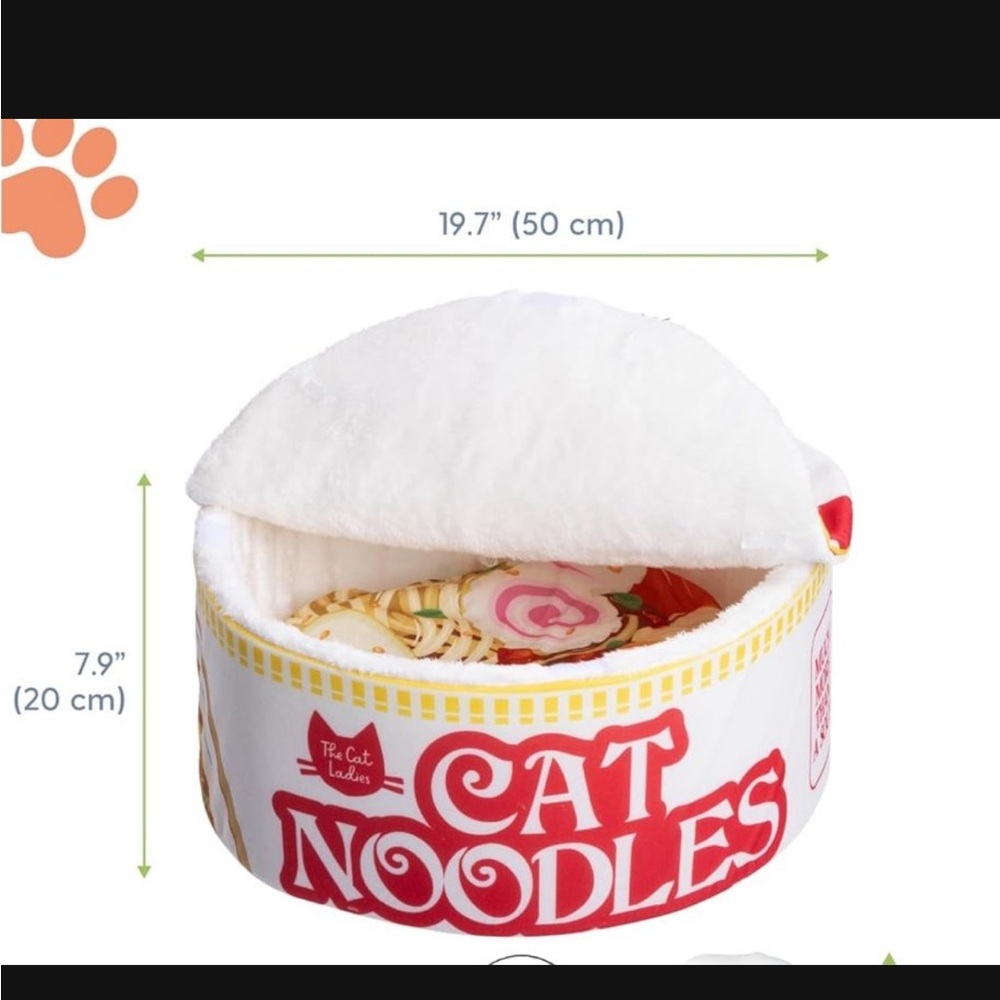 Pet Cat Noodles White Cat Bed